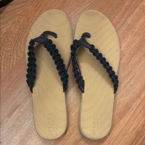 Sperry Women's Tan and Navy Sandals